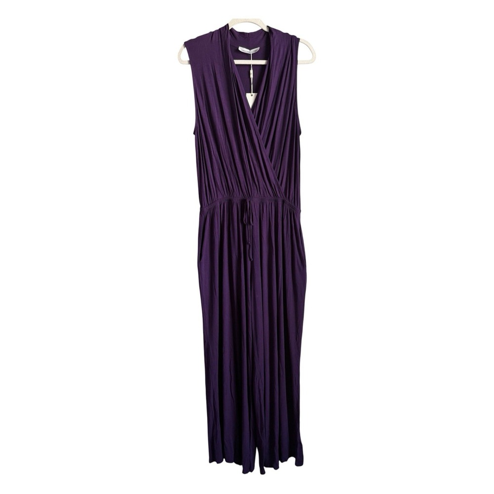 The Office Edit x Kiki LaRue Plum Jumpsuit Drawstring Loungewear Cozy Sz 2X NEW